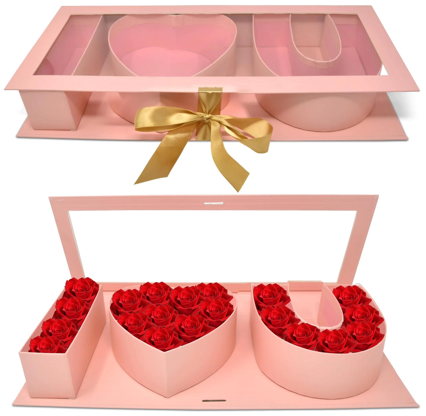 Empty I Love You Cardboard Letter Fillable Gift Box Valentines Day Flower Arrangements Chocolate Gifts Packaging for Valentines Mothers Day Wedding