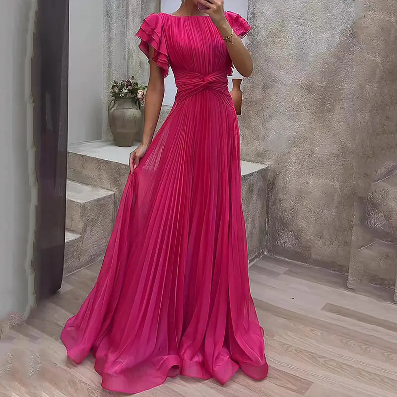 Fashionable Elegant Solid Color Maxi Dress for Women