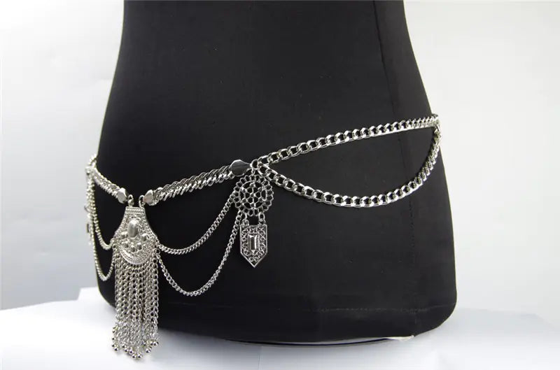 Exaggerated Alloy Body Chain for Beach Bikini