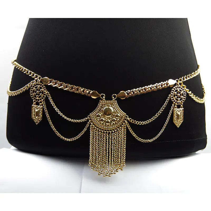 Exaggerated Alloy Body Chain for Beach Bikini