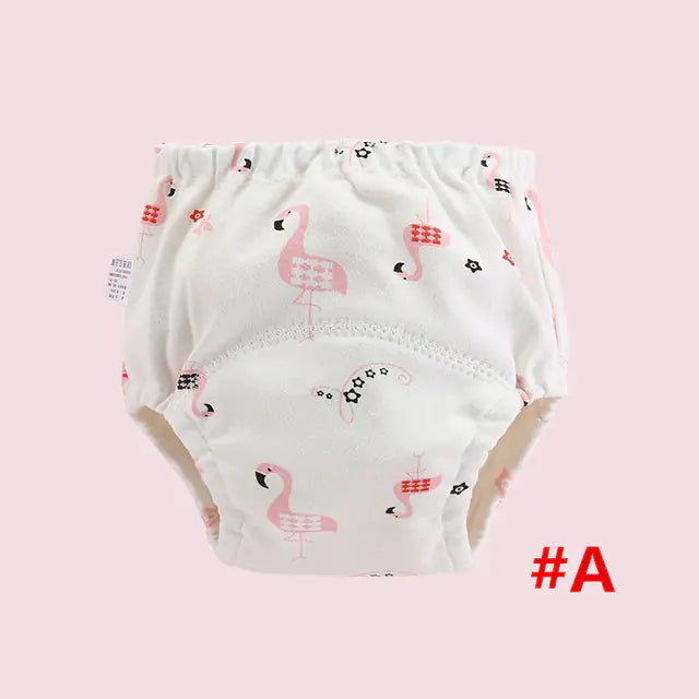 4-Layer Washable Cotton Gauze Baby Learning Pants