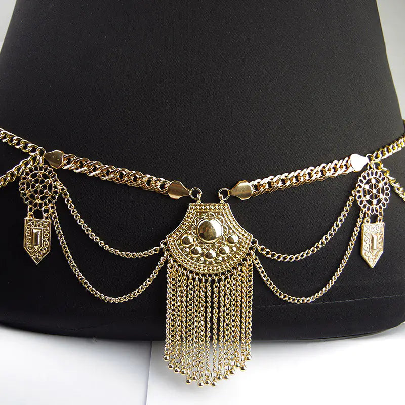 Exaggerated Alloy Body Chain for Beach Bikini