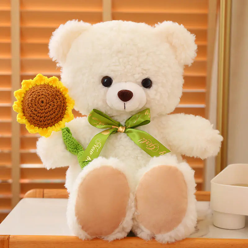 Cute Teddy Bear Plush Toy with Rose - Valentine Gift