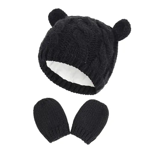 Children's Wool Knitted Ear Cap for Newborns (3-18 Months)