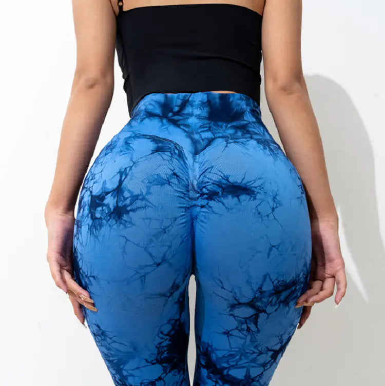 Women's Tie-Dye High Waist Yoga Pants for Fitness