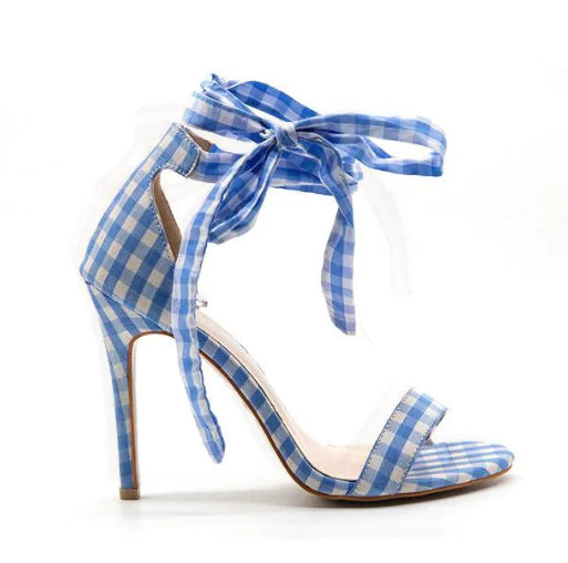 European Style Open-Toe High Heels with Bow Design