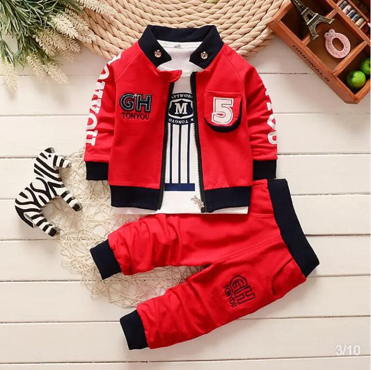 Boys' Spring 3-Piece Outfit for Ages 0-3 Years