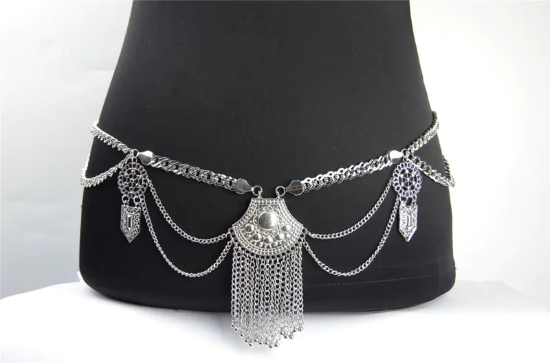Exaggerated Alloy Body Chain for Beach Bikini