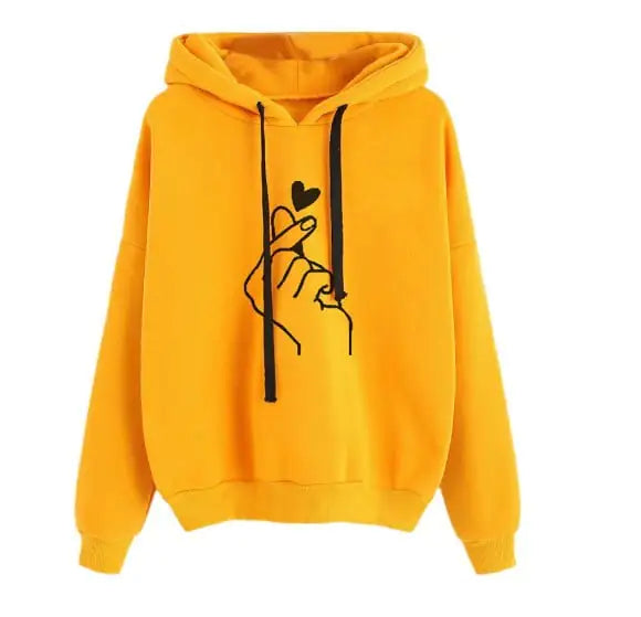 Casual Printed Hooded Sweater for Women