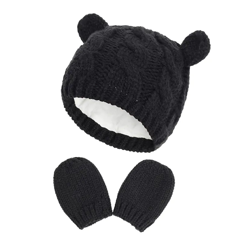 Children's Wool Knitted Ear Cap for Newborns (3-18 Months)