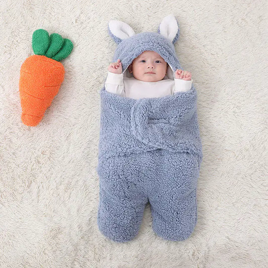 Fluffy Soft Newborn Sleeping Bag and Wrap Blanket