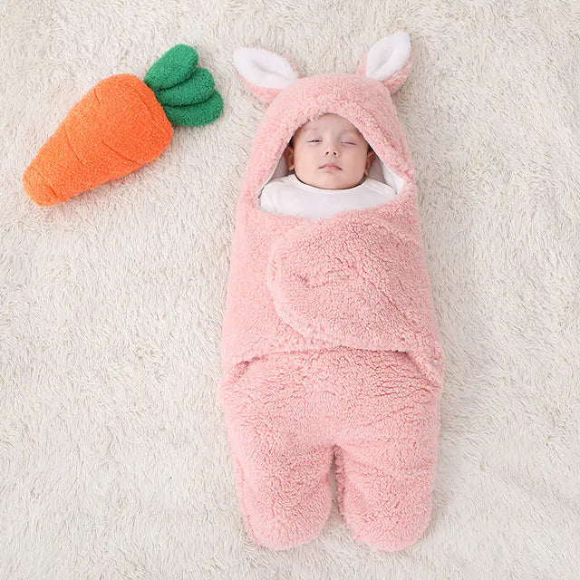 Fluffy Soft Newborn Sleeping Bag and Wrap Blanket