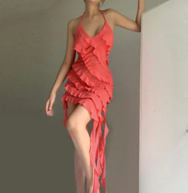 Solid Color Fashion Dress for Women