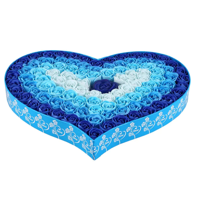 Gradient LED Heart-Shaped Soap Rose Gift Box