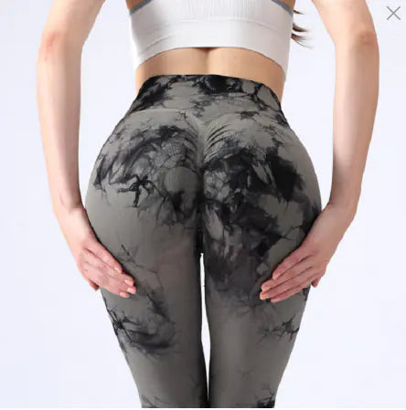 Women's Tie-Dye High Waist Yoga Pants for Fitness