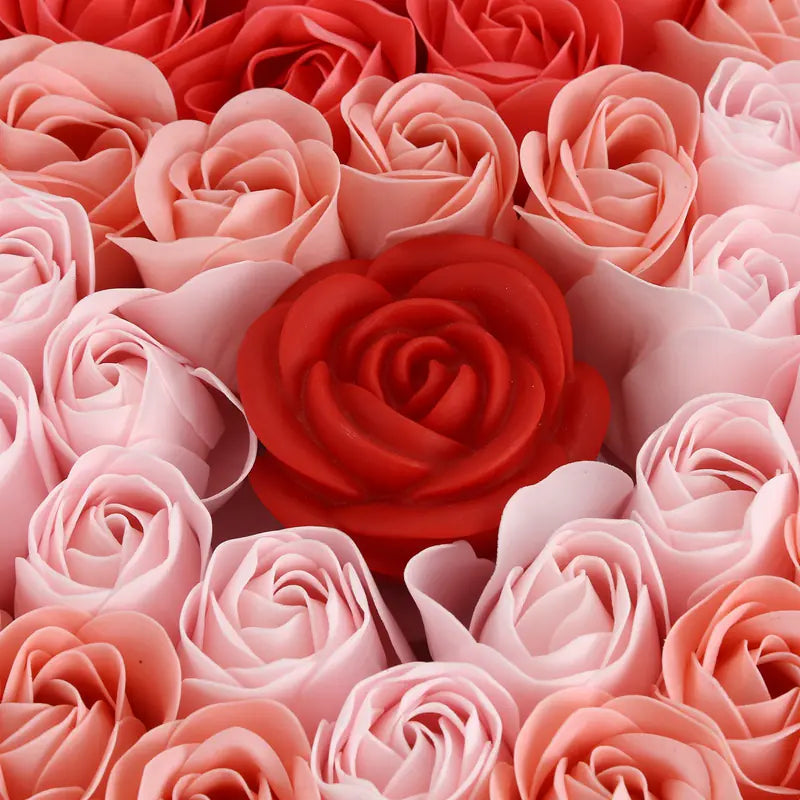 Gradient LED Heart-Shaped Soap Rose Gift Box