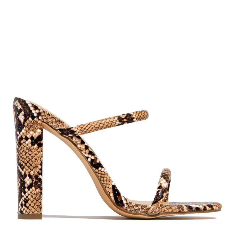 One Word Women's Plus Size Open Toe Thick Heel Sandals