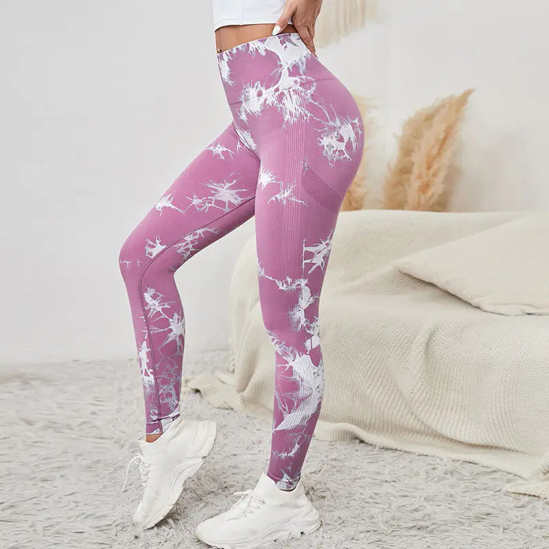 Women's Seamless Tie Dye Yoga Fitness Pants