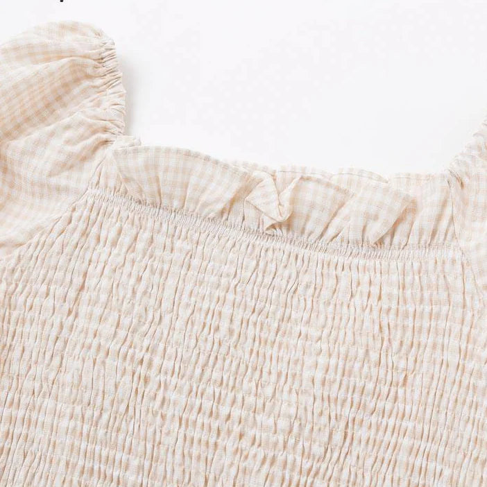 Off-Shoulder Long Sleeve Dress with Puff Sleeves