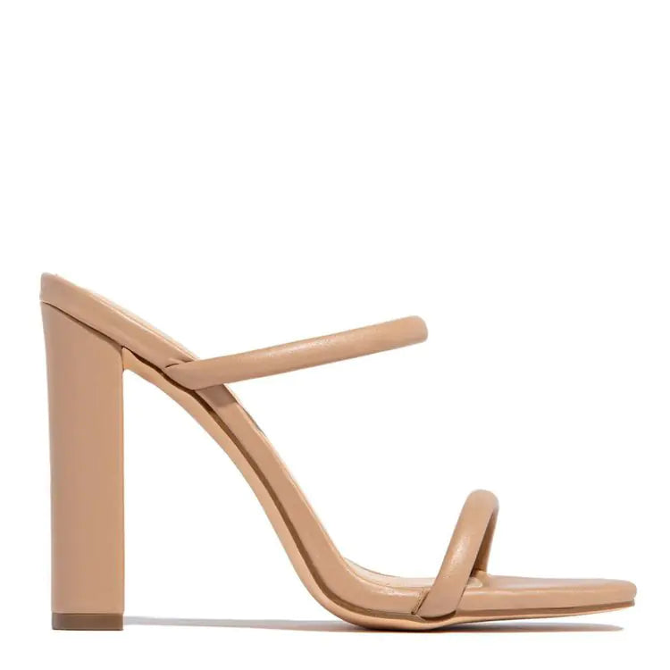 One Word Women's Plus Size Open Toe Thick Heel Sandals