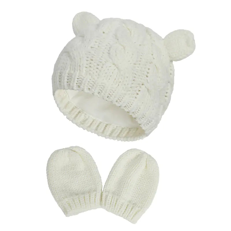 Children's Wool Knitted Ear Cap for Newborns (3-18 Months)