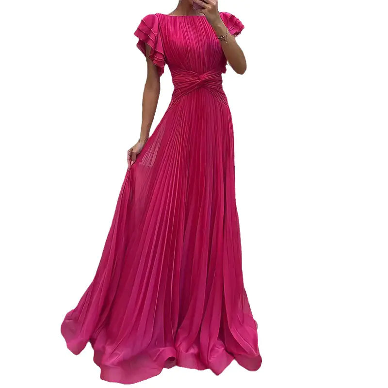 Fashionable Elegant Solid Color Maxi Dress for Women