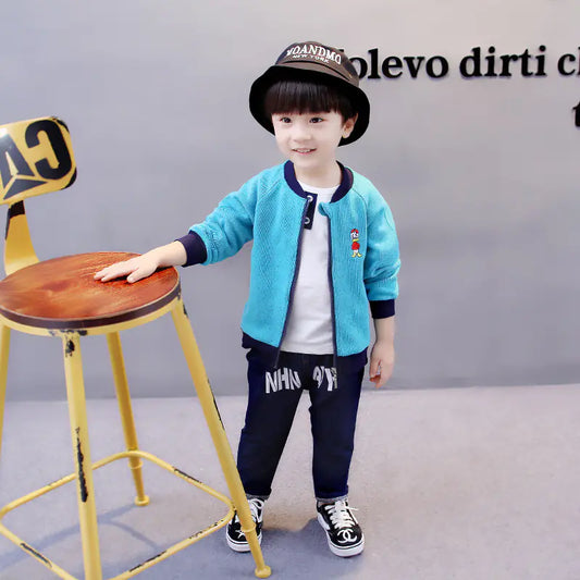 Boys' Stylish 3-Piece Spring/Fall Outfit Set