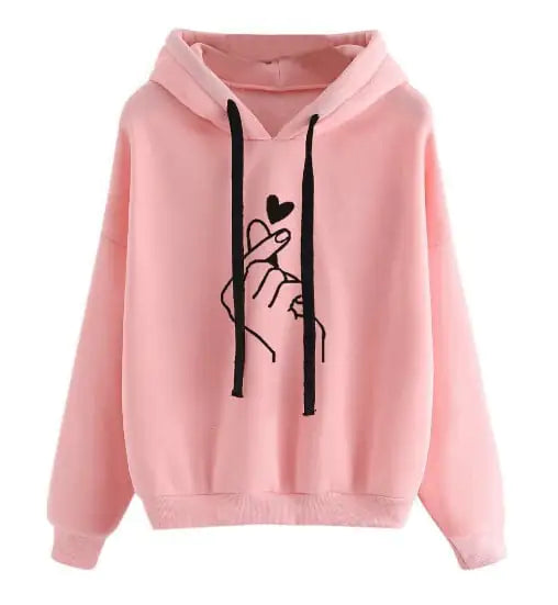 Casual Printed Hooded Sweater for Women