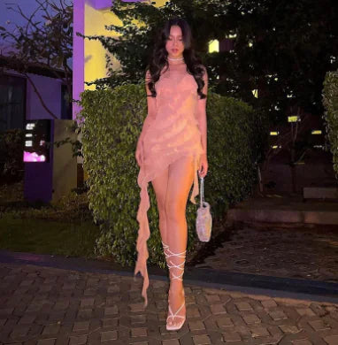 Solid Color Fashion Dress for Women